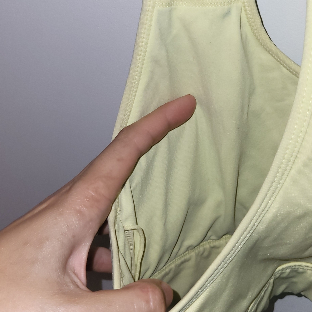 Fabletics Yellow Racerback Sports Bra - Picture 7 of 7